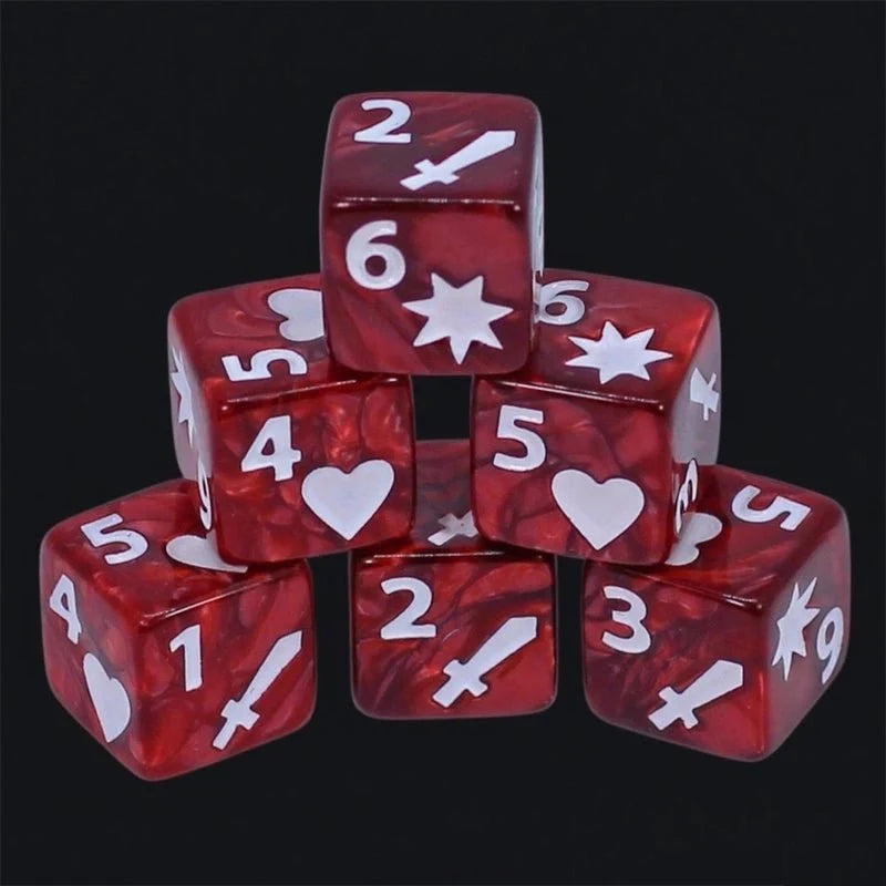 DND Dice Acrylic D6 Multicolor RPG Board Game Dice