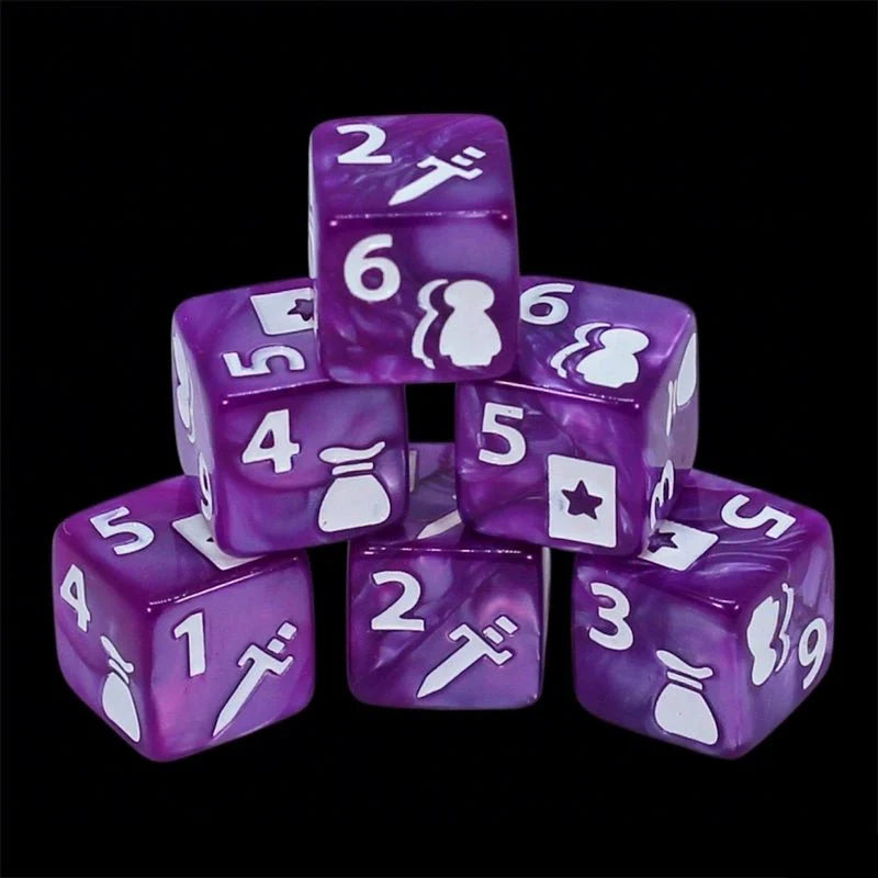 DND Dice Acrylic D6 Multicolor RPG Board Game Dice