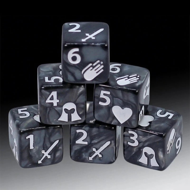DND Dice Acrylic D6 Multicolor RPG Board Game Dice