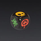 DND Dice Black Acrylic Halloween Dice Ghost 6-Sided Dice
