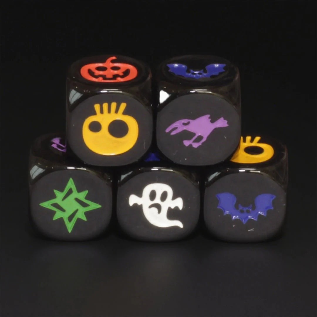 DND Dice Black Acrylic Halloween Dice Ghost 6-Sided Dice
