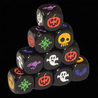 DND Dice Black Acrylic Halloween Dice Ghost 6-Sided Dice