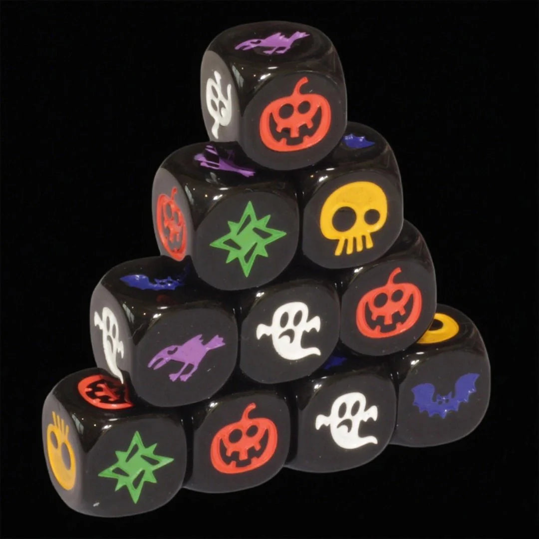 DND Dice Black Acrylic Halloween Dice Ghost 6-Sided Dice
