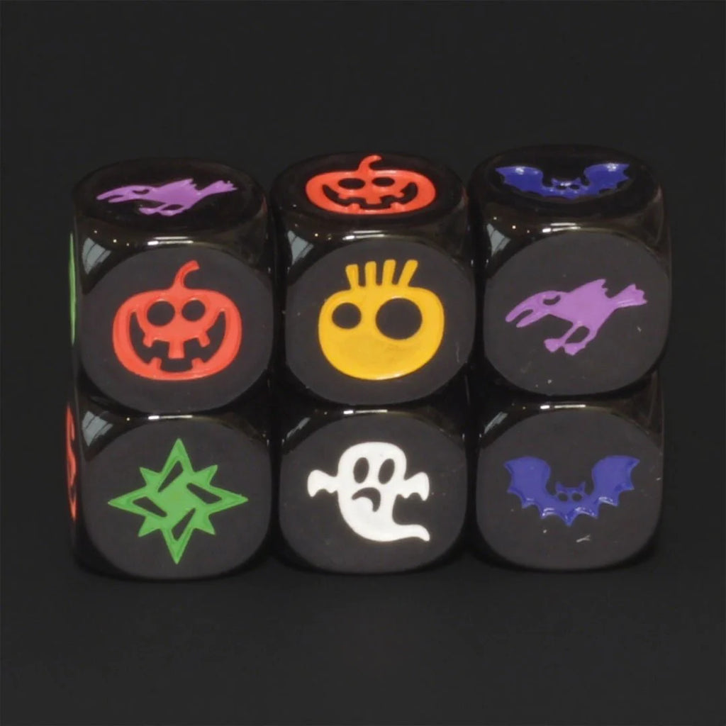 DND Dice Black Acrylic Halloween Dice Ghost 6-Sided Dice