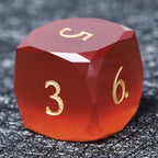 Bear Dice DND Multi-Sided Engraved Glass Gemstone Dice Set