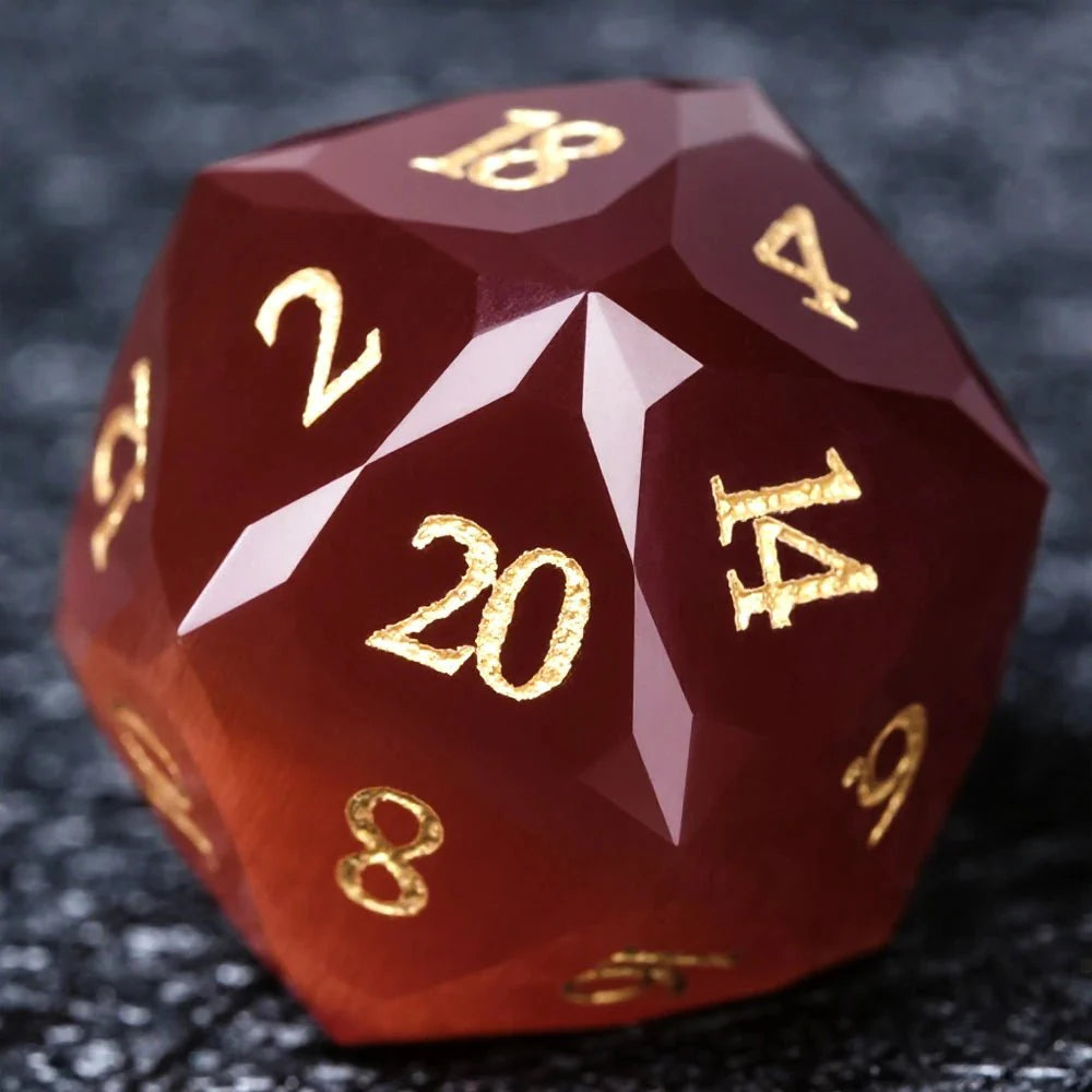 DND Dice - Crimson Glass Gem Polyhedron RPG Dice Set