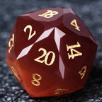 Bear Dice DND Multi-Sided Engraved Glass Gemstone Dice Set