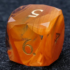 Bear Dice DND Multi-Sided Engraved Glass Gemstone Dice Set