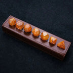 DND Dice | Diamond Cut Amber-Orange Glass Gemstone Dice Set