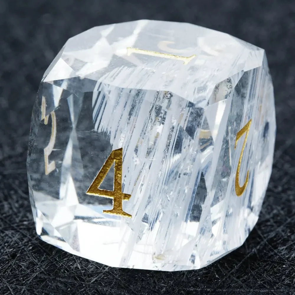 Bear Dice DND Multi-Sided Engraved Glass Gemstone Dice Set