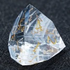 DND Dice-Diamond Cut Crystal Clear Glass Gemstone Dice Set