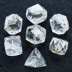 DND Dice-Diamond Cut Crystal Clear Glass Gemstone Dice Set