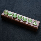 DND Dice | Diamond-Cut Green Glass Gemstone Dice Set
