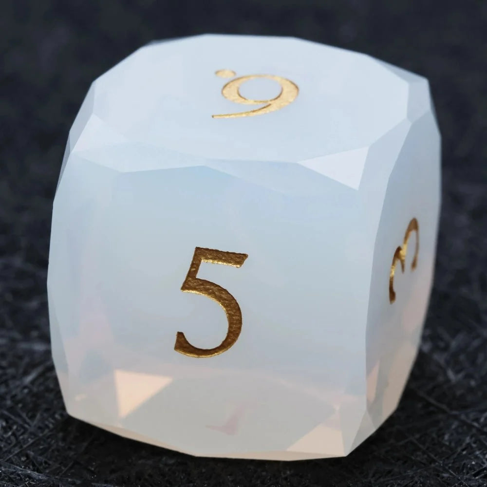 Bear Dice DND Multi-Sided Engraved Glass Gemstone Dice Set