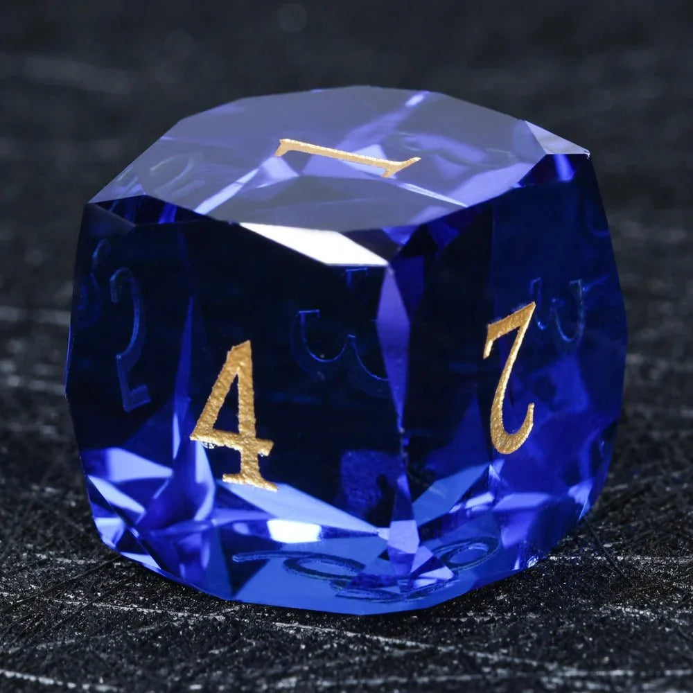 DND Dice - Diamond Cut Sapphire Multi-Sided Dice Set