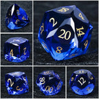 Bear Dice DND Multi-Sided Engraved Glass Gemstone Dice Set