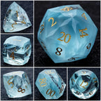 Bear Dice DND Multi-Sided Engraved Glass Gemstone Dice Set