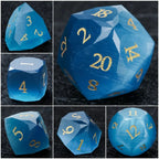 Bear Dice DND Multi-Sided Engraved Glass Gemstone Dice Set