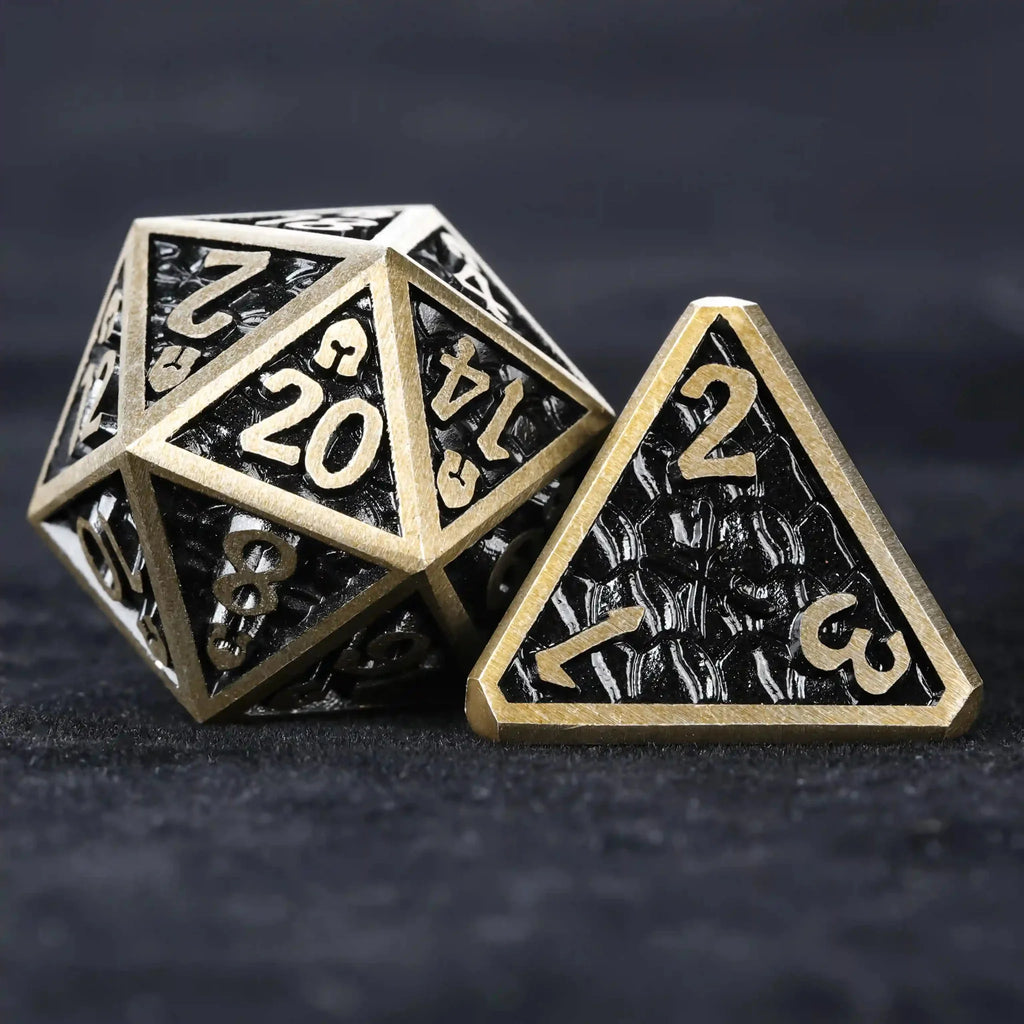 DND Dice – Dragon Scale Series Metal Dice Set