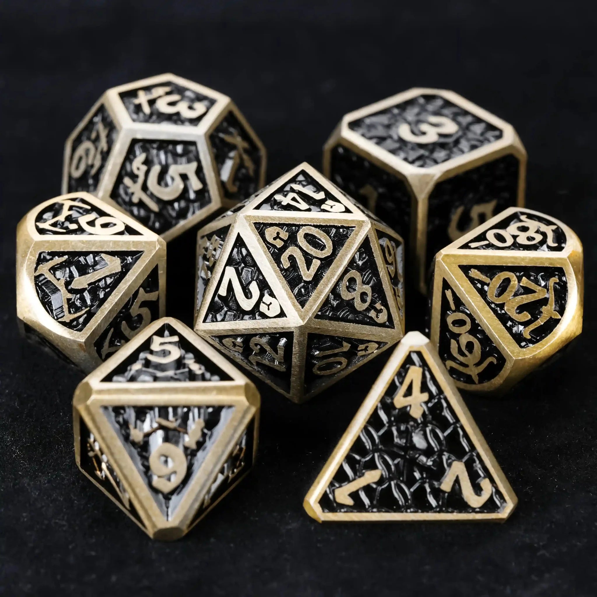 DND Dice – Dragon Scale Series Metal Dice Set