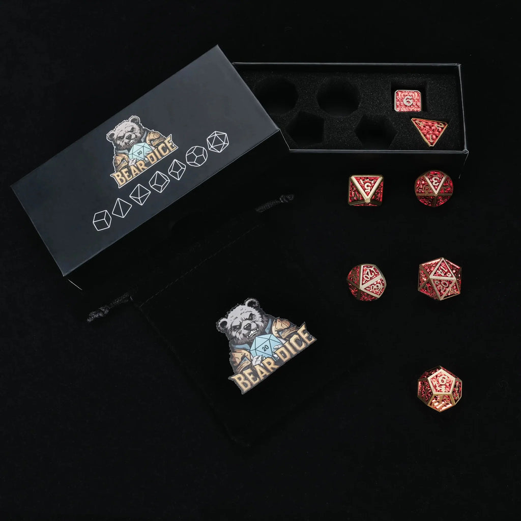 DND Dice – Dragon Scale Series Metal Dice Set