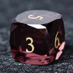 Bear Dice DND Multi-Sided Engraved Glass Gemstone Dice Set