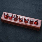 DND Dice-Garnet Red Glass Gemstone Dice Set