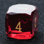 DND Dice-Garnet Red Glass Gemstone Dice Set