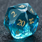 Bear Dice DND Multi-Sided Engraved Glass Gemstone Dice Set