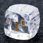 Bear Dice DND Multi-Sided Engraved Glass Gemstone Dice Set