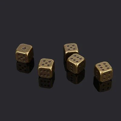 DND Dice Luminous Metal D6 Dice 5 Pack 13mm