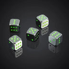 DND Dice Luminous Metal D6 Dice 5 Pack 13mm