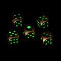 DND Dice Luminous Metal D6 Dice 5 Pack 13mm