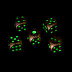 DND Dice Luminous Metal D6 Dice 5 Pack 13mm