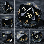 Bear Dice DND Multi-Sided Engraved Glass Gemstone Dice Set