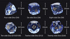 DND Dice - Ice Blue Multifaceted Glass Dice Set