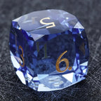 DND Dice - Ice Blue Multifaceted Glass Dice Set