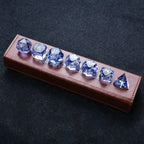 DND Dice - Ice Blue Multifaceted Glass Dice Set
