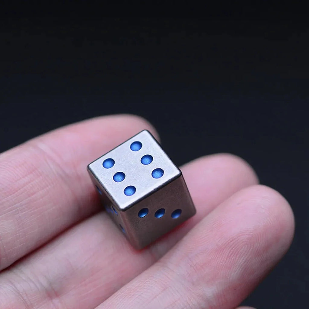 DND dice titanium alloy solid D6 dice creative table game dice