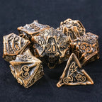DND Epic Fantasy Metal Dragon Head Dice Set