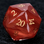 Bear Dice DND Multi-Sided Engraved Glass Gemstone Dice Set