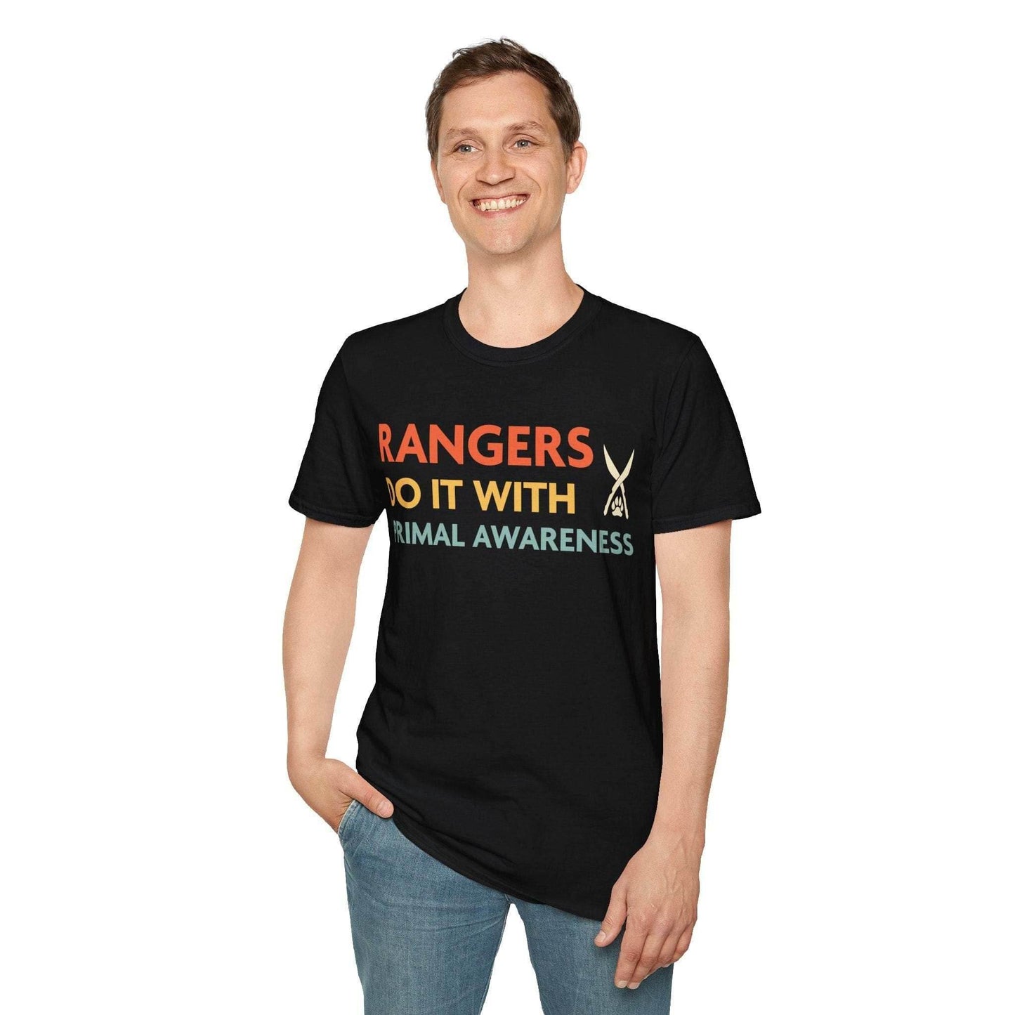 DnD Rangers Do It With Primal Awareness Shirt - Navy / S