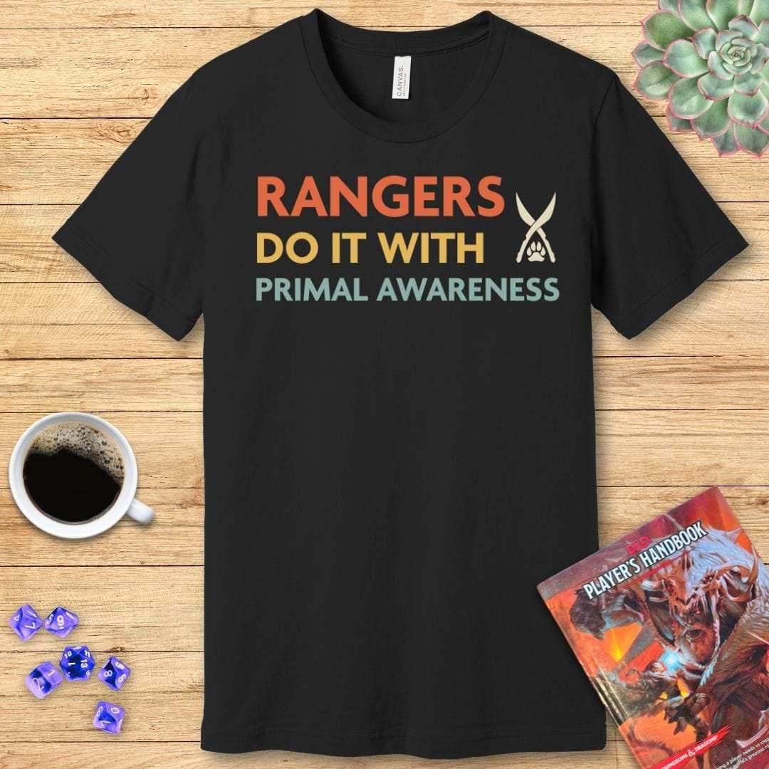 DnD Rangers Do It With Primal Awareness Shirt - Navy / S