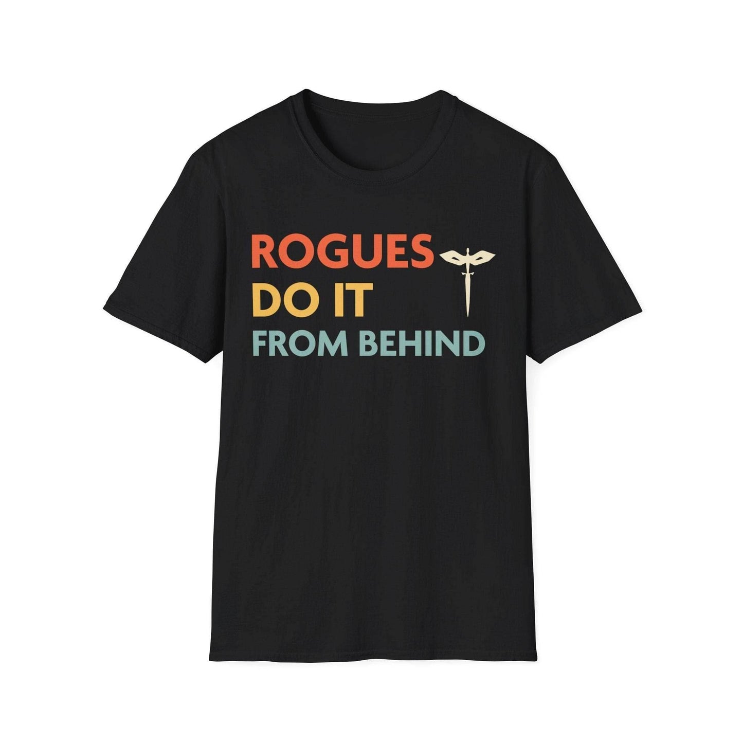 DnD Rogues Do It From Behind Shirt - Black / S