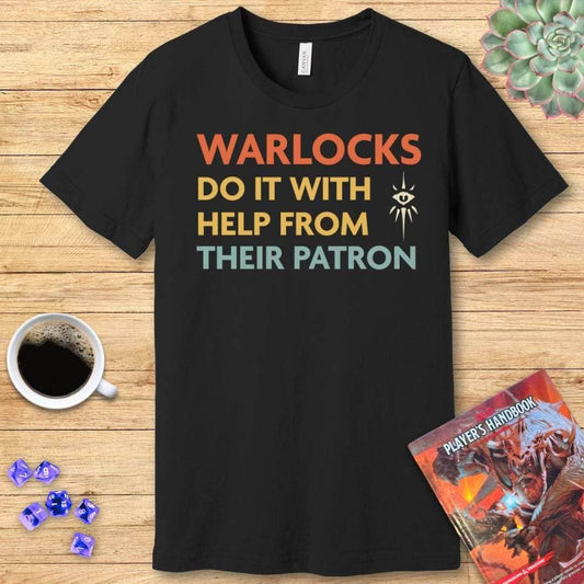 DnD Warlocks Do It Help From Their Patron Shirt - Navy / S
