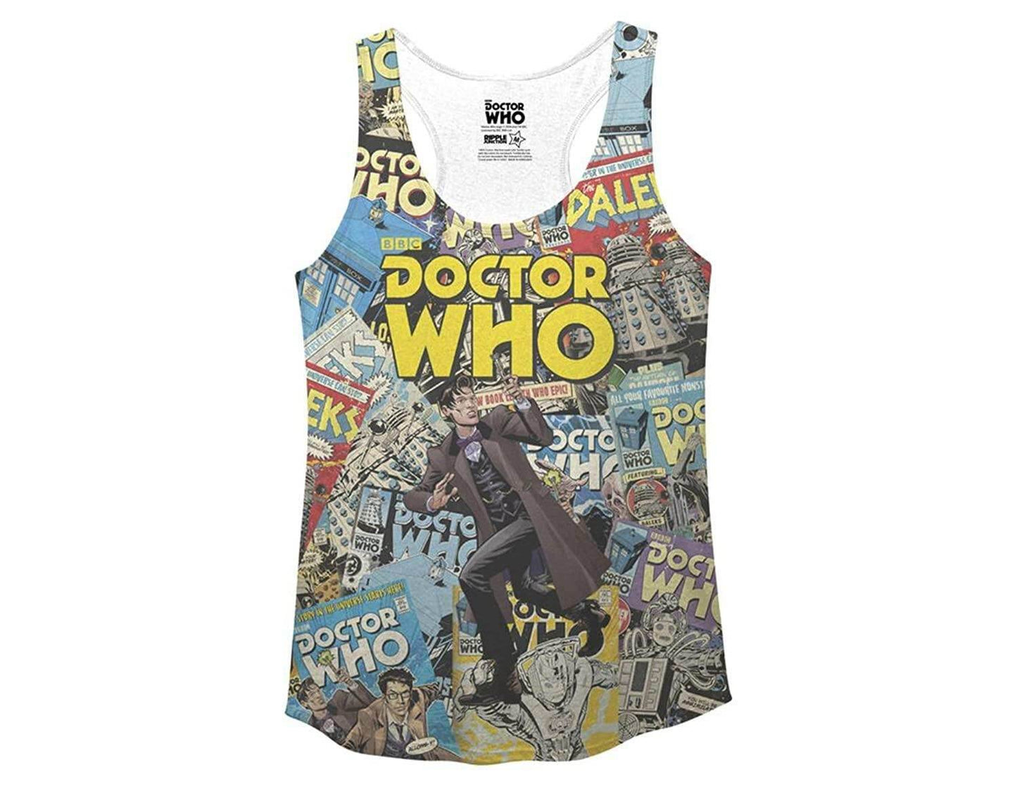 Doctor Who Comic Covers Racerback Tank - M