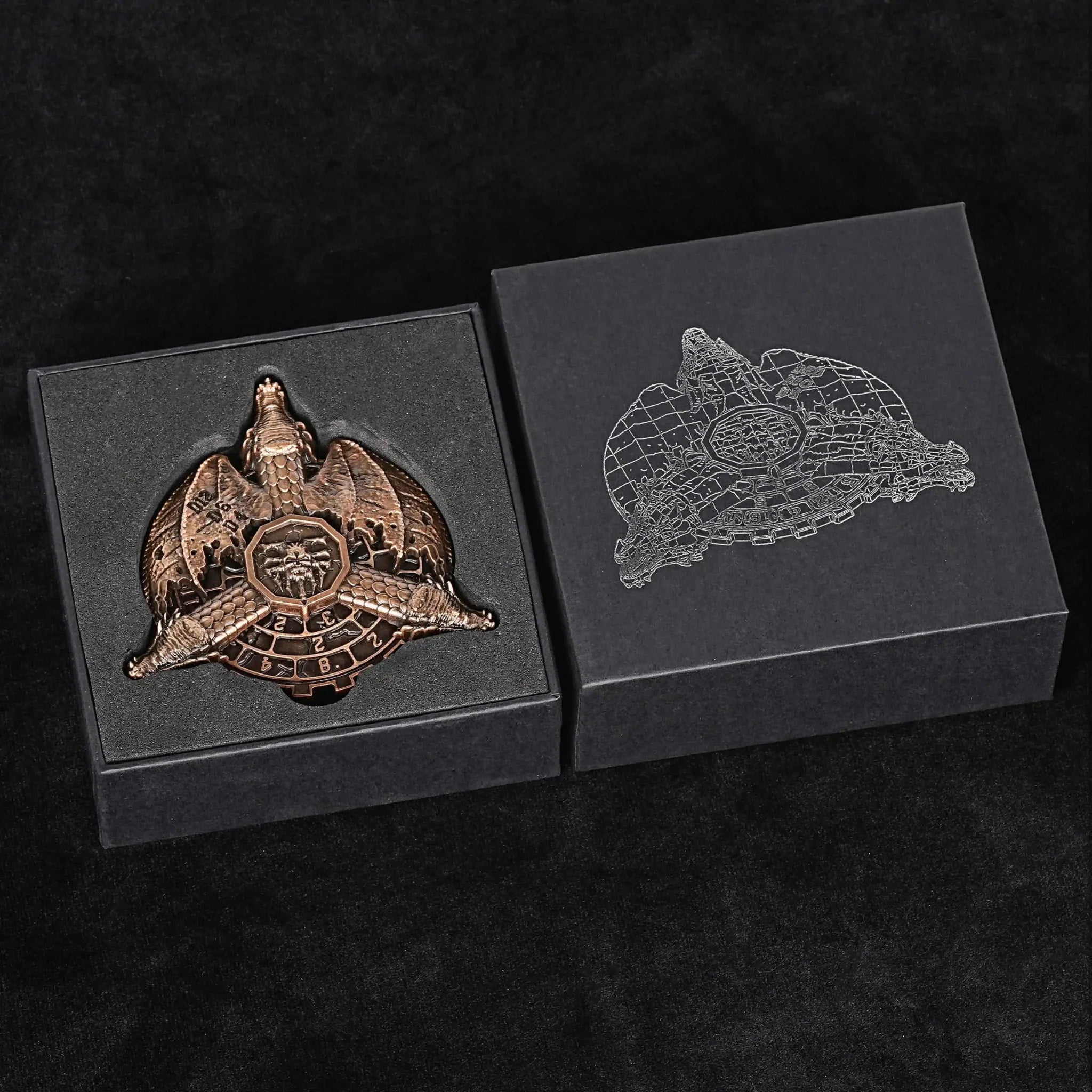 Dragon Wing Blood Badge - Cool Fidget Spinner Metal DND Dice Set