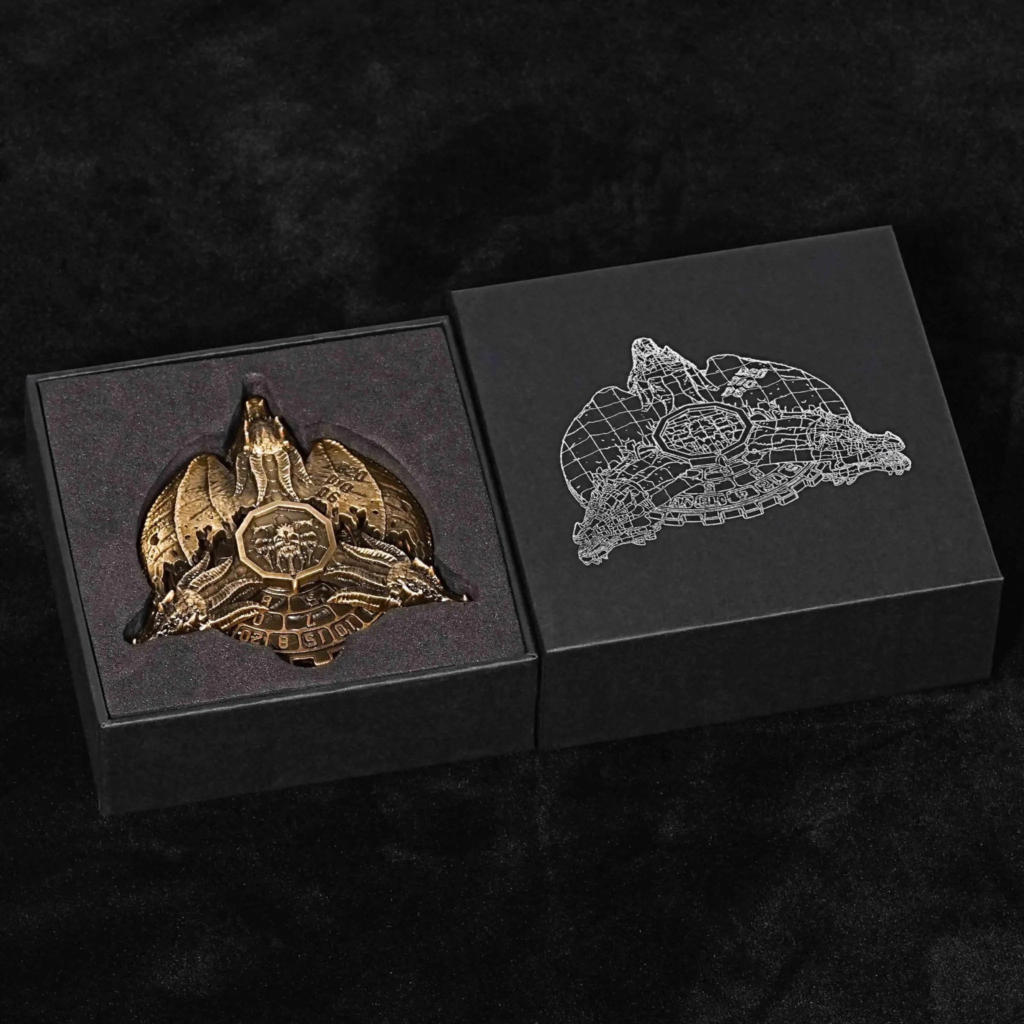 Dragon Wing Blood Badge - Cool Fidget Spinner Metal DND Dice Set