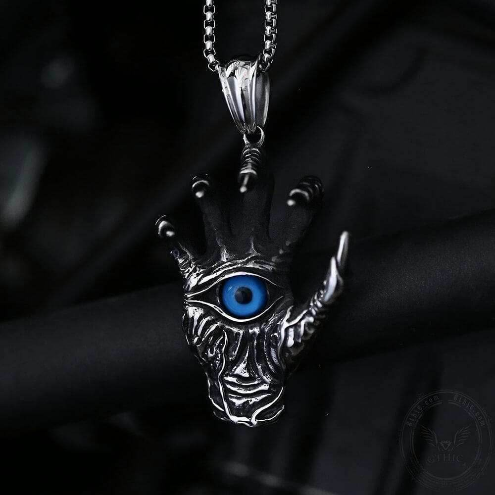 Dragon Claw Blue Evil Eye Pendant - Small / Without