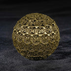 Dragon's Castle - Gold Round D100 Metal DND Dice 50mm
